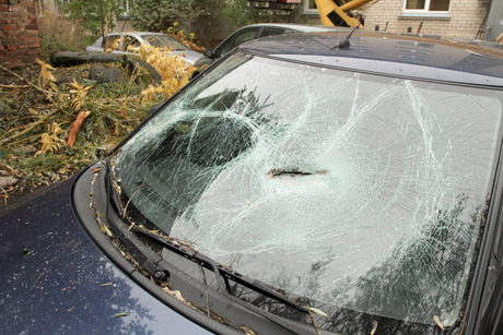 Apgadinti stovintys automobiliai