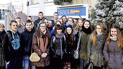 Linkuvos gimnazistai lankėsi redakcijoje